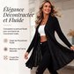 ✨ Cardigan Femme Élégant à Col Ouvert – Coupe Fluide & Style Raffiné