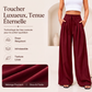 Pantalon large plissé fluide décontracté pour femme