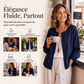 Chemise boutonnée oversize unie pour femme