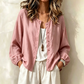 Chemise boutonnée oversize unie pour femme