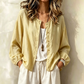 Chemise boutonnée oversize unie pour femme