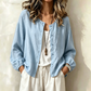 Chemise boutonnée oversize unie pour femme