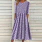 Robe à smocks et imprimé floral pour femme