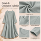 Robe à manches longues unie pour femme
