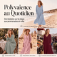 Robe à manches longues unie pour femme