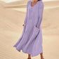 Robe à manches longues unie pour femme