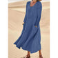 Robe à manches longues unie pour femme