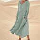 Robe à manches longues unie pour femme