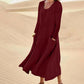 Robe à manches longues unie pour femme