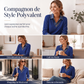 👗 PROMO LIMITÉE 50% DE RÉDUCTION ! 💥 Haut décontracté à manches longues avec patchwork pour femmes