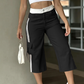 🌸 OFFRE LIMITÉE –50% ! ✨ Pantalon cargo capri de sport femme à bandes latérales