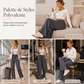 Pantalon large décontracté pour femme avec cordon de serrage élastique