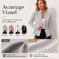 Blazer boutonné texturé pour femme