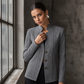 Blazer boutonné texturé pour femme