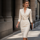 Robe chic à taille marquée