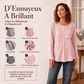 Haut à col rond pour femme avec patchwork texturé