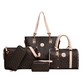 Women 6-Piece Handbag Set Fashion Bone Pattern