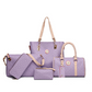 Women 6-Piece Handbag Set Fashion Bone Pattern