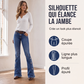 Jean flare délavé taille haute pour femme