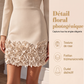Robe élégante à col V pour femme, manches longues