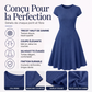 Robe en maille côtelée brossée élégante pour femme