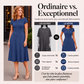 Robe en maille côtelée brossée élégante pour femme