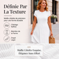 Robe en maille côtelée brossée élégante pour femme