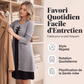 Robe décontractée pour femme en maille côtelée à manches longues