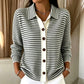 Women's Striped Knit Cardigan