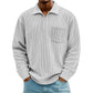 Pull décontracté à col demi-zip côtelé pour homme