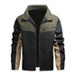 Veste à col montant bicolore pour homme