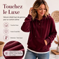 Sweat à capuche en velours côtelé pour femmes avec poches