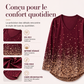 Chemise à manches longues pour femme, col V, imprimé dégradé