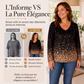 Chemise à manches longues pour femme, col V, imprimé dégradé