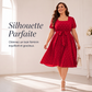 Robe à pois grande taille pour femme