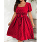 Robe à pois grande taille pour femme