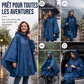 Poncho de pluie à capuche unisexe, imperméable et léger