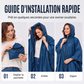 Poncho de pluie à capuche unisexe, imperméable et léger