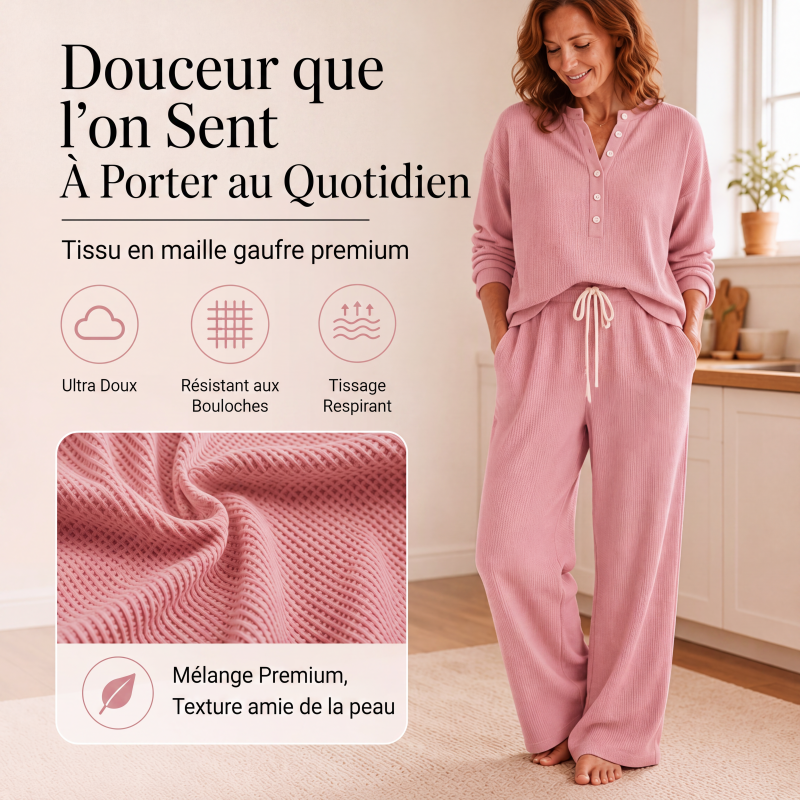 ☁️ LE CONFORT N'A JAMAIS ÉTÉ AUSSI STYLÉ | Ensemble 2 Pièces Gaufré -50 %