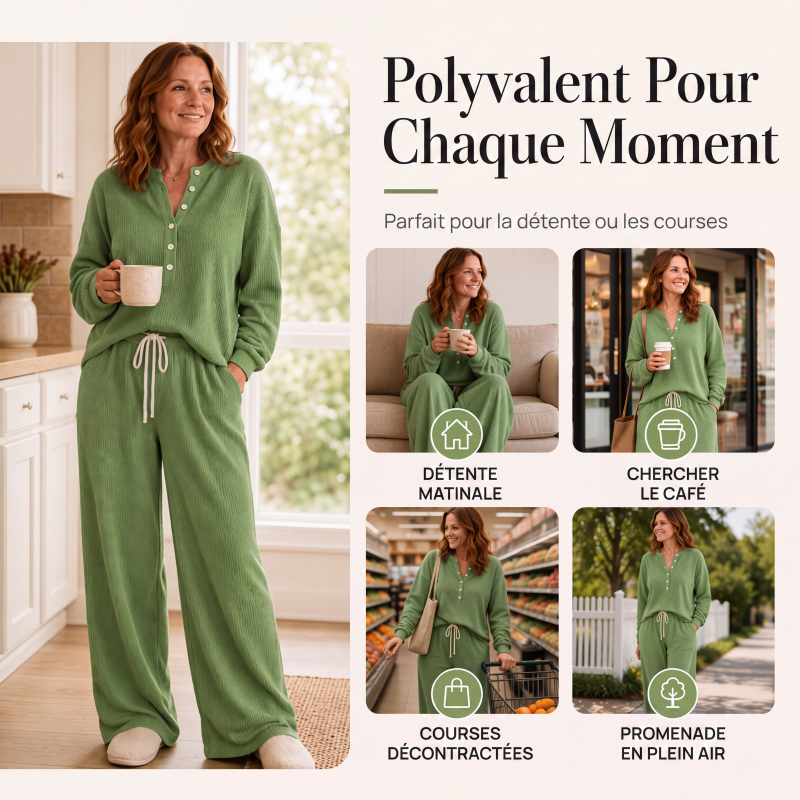 ☁️ LE CONFORT N'A JAMAIS ÉTÉ AUSSI STYLÉ | Ensemble 2 Pièces Gaufré -50 %