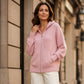 Cardigan en maille à capuche ample pour femme