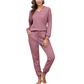 Ensemble de détente pour femme : haut à manches longues et pantalon de jogging