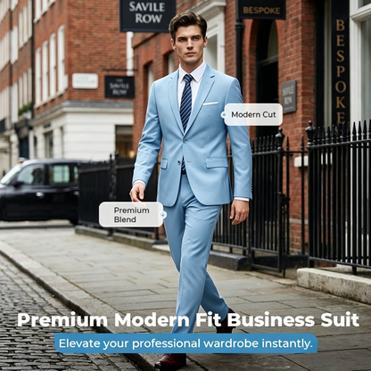 Costume d’affaires moderne coupe ajustée 2 pièces pour homme