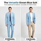 Costume d’affaires moderne coupe ajustée 2 pièces pour homme