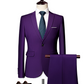 Costume d’affaires moderne coupe ajustée 2 pièces pour homme