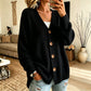 Cardigan en maille oversize à col V pour femme