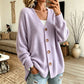 Cardigan en maille oversize à col V pour femme