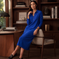 Robe pull en maille à manches longues pour femme