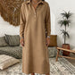 Robe pull en maille à manches longues pour femme