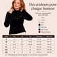 Haut à col roulé ample pour femme, manches longues